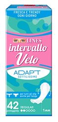 Lines - Salvaslip Intervallo Velo, Fresco Pulito in 1 mm - 42 Salvaslip