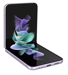 Teléfono Samsung Galaxy Z Flip3 (F711b), Banda 5g, Color Lavanda (Lavander),256 GB de Memoria Interna, 8 GB de RAM, Dual Sim, Pantalla plegable de 6,7".Cámara de 12 MP. Smartphone completamente libre.