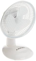 Jocel JVM030573 Ventilateur de bureau 15 W, Plastique, 2 vitesses, Blanc