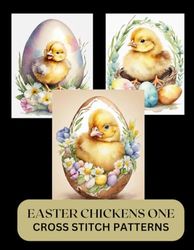 EASTER CHICKENS ONE CROSS STITCH PATTERNS