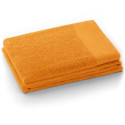AmeliaHome Serviette de Bain absorbante Amari - 70 x 140 cm - Orange - 100% Coton