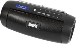 IMPERIAL DABMAN GO - Altoparlante Bluetooth portatile con radio (DAB+/FM, batteria, 8 ore di riproduzione, IPX5 impermeabile, 5 Watt) - Nero