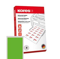 Kores Universal-Etiketten, 105 x 74 mm, ohne Rand, grün