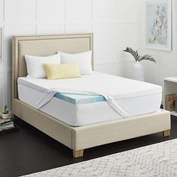 Sealy Surmatelas en Mousse à mémoire de Forme, Blanc, très Grand lit