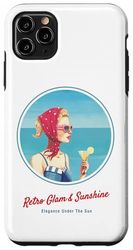 Fille rétro sur la Plage – Ambiance Estivale des années 50 Coque pour iPhone 11 Pro Max