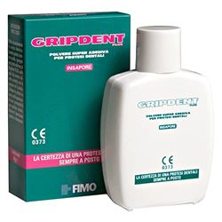 Gripdent Plus - Poudre super adhésive pour dents et prothèses dentaires - Ne crée pas d'irritations, fixation très simple