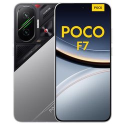 POCO F7 Smartphone, 12+256GB, Silver, Flagship Snapdragon® 8s Gen 4, 6500mAh battery, 50MP Sony camera with OIS, 6.83" 1.5K 120Hz AMOLED display (No power adapter included)