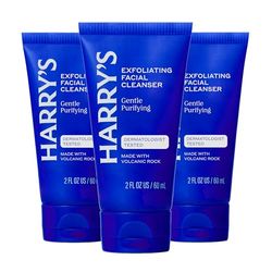 Harry's Exfoliating Face Wash for Men, Gentle Facial Skin Care Products with Volcanic Rock Exfoliant, Dermatologist Tested, 150ml, 3 Pack