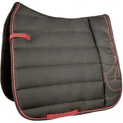 HKM Tapis de selle Equestrian 5908 - Vert foncé/corail fluo