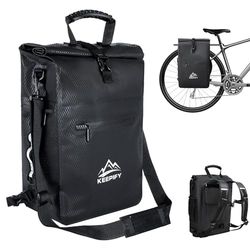 KEEPIFY Unisex CB-7028-NT fietstas rugzak, zwart, zwart, 68 * 28 * 17CM