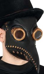 Black Plague Doctor latex masker