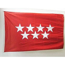 AZ FLAG - Community of Madrid Flag - 3x5 Ft - For Outdoor - Spanish region of Comunidad de Madrid Banner Knitted Polyester with Two Plastic Rings - Fade Resistant - Vivid Colors - 3' x 5' Feet - 150x