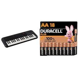 Yamaha PSS-A50 - Portable, Digital Keyboard with Phrase Recording & Duracell Plus AA Batteries (18 Pack) - Alkaline 1.5V - Up To 100% Extra Life