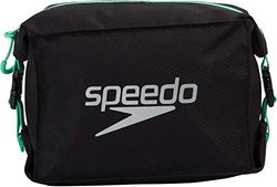 Speedo Pool Slide Bag Sac Mixte Adulte, Noir/Vert Glow, Taille Unique