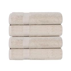 Superior Juego de Toallas de baño, algodón, Piedra, Paquete de 4