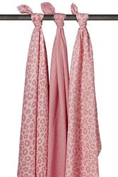 Meyco 451014 PANTER-Uni - Juego de 3 paños de Muselina (120 x 120 cm), Color Rosa