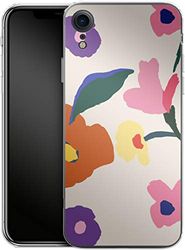 caseable Apple iPhone XR telefoonhoes - siliconen beschermhoes - schokdempend & krasbestendig oppervlak - kleurrijk design - handgeschilderde bloeis - bloemen bloemen