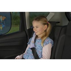 cartrend Juego de Almohadillas para cinturón de Seguridad Hero​​​ con Tejido Agradable, diseño Multicolor para niños, fácil Montaje, posicionamiento Flexible, 2 Unidades, Color Lila