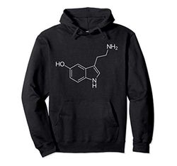 Serotonin Molecule Chemical Symbol Felpa con Cappuccio