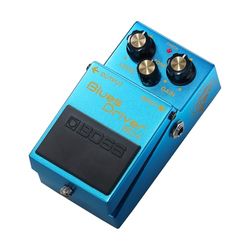 BOSS BD-2-B50A Blues Driver-pedal | Kompakt 50-årsjubileumspedal i begränsad upplaga | Metallic-finish, silverfärgad tumskruv, guldfärgade rattar och 50-årsjubileumssymbol