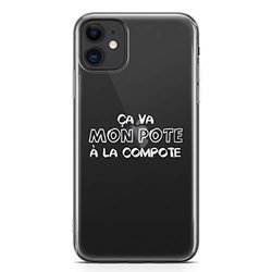 Zokko Beschermhoes voor iPhone 11, motief Ca va Mon Pote Ã la Compote?