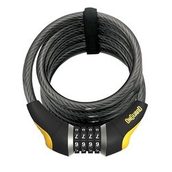 ONGUARD Doberman återställningsbar kombospole, kabellås (svart, 185 cm x 12 mm)