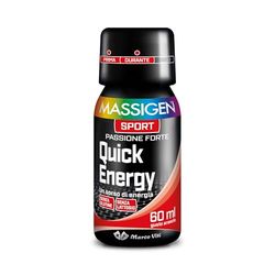 5 X MASSIGEN SPORT - QUICK ENERGY STIMOLANTE TONICO LIQUIDO 60 ML senza glutine senza lattosio caffeina, eleuterococco, vitamina c GUSTO ARANCIA