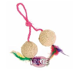 Trixie Lot de 2 balles de Jute remplies avec Corde, Ø 4,5 cm
