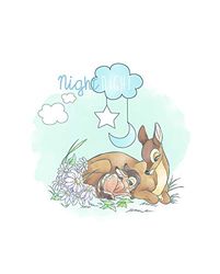 Disney-wandafbeelding van Komar | Bambi Good Night, kinderkamer, babykamer, decoratie, kunstdruk, afmetingen 40 x 50 cm (breedte x hoogte) | zonder lijst | WB012-40x50, kleurrijk, 40 x 50 cm