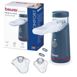 Beurer IH 49 inhalator, draagbaar inhalatieapparaat, oplaadbare accu, stil, voor kinderen en volwassenen, trilmembraantechnologie, bij verkoudheid, astma en andere aandoeningen van de luchtwegen