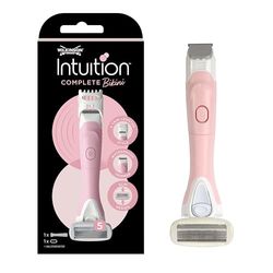 Wilkinson Sword - Intuition Complete Bikini - Rasoir et tondeuse tout-en-un avec tête de rasoir à 5 lames enduites de gel pour la protection de la peau - adapté au rasage du maillot