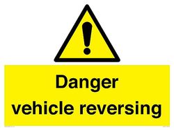 Danger Vehicles Reversing Sign - 800x600mm - A1L