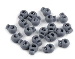 cyclingcolors 10x Fermacorda a Molla Colorati Abbigliamento Rotondi plastico Stop cordone Chiusura Regolabile Cordino Elastico Scarpe Zaini Tenda Campeggio, Grigio