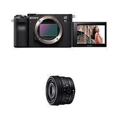 Sony Alpha 7C Fotocamera Digitale Mirrorless Full-Frame, Real-time Autofocus, 24.2 MP, Stabilizzatore Integrato a 5 Assi + SEL-50F25G Obiettivo Full-Frame Focale Fissa 50mm F2.5, Premium Serie G