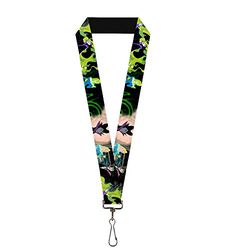 Buckle-Down Unisex-Adult's Lanyard-1.0"-Princess Aurora & Maleficent Scenes Key Chain, Multicolor, One Size