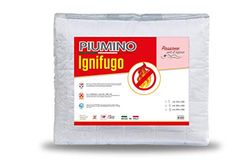 V.I.P. VERY IMPORTANT PILLOW Piumino IGNIFUGO Invernale Omologato in classe 1 IM, 100% Poliestere Siliconato Cardato, 1 Piazza e mezza, Gr. 300, Bianco, 205x205