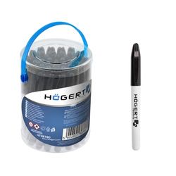 Högert Technik - Permanent marker 45 stuks -zwart - sets van zwarte markers - watervaste pen voor glas, metaal, hout & co