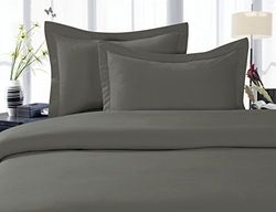 Celine linen Melhor, mais suave, coziest capa de edredão nunca. 1500 fios egípcio qualidade luxo super macio anti-rugas 3 peças conjunto de capa de edredão, Full/Queen, cinzento