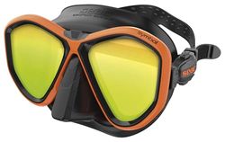 Seac Symbool duikmasker Made in Italy met symmetrische glazen met 3D-gesp direct op het gezicht