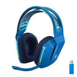 Logitech G733 LIGHTSPEED draadloze hoofdband gamingheadset LIGHTSYNC RGB Blue VO! CE-microfoontechnologie, PRO G-luidsprekers, ultralicht, batterijduur van 29 uur, 20 m bereik - blauw