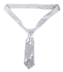 Folat Corbata de Lentejuelas Plateada, Carnaval