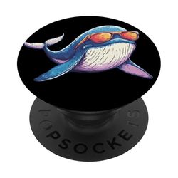 Bonita ballena en tonos fríos para un ambiente de surf PopSockets PopGrip Adhesivo