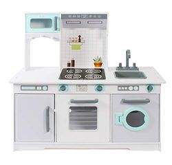 Bayer Chic 2000 - Cucina per bambini, cucina giochi extra grande per bambini dai 3 anni, bianco, grigio, menta