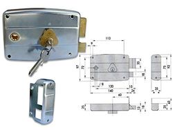 CISA 150471601, cilinderslot voor deur, ingang 60 mm, greep, rechts