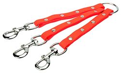 JANUEL - Biothane hondendrievoudig, lengte 25 cm x breedte 16 mm, oranje