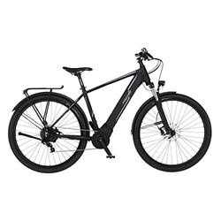 Fischer Terra 5.0i, Bicicletta elettrica per Uomo e Donna | RH Motore Centrale 50 NM | Batteria da 36 V nel Telaio E-Bike ATB, Nero Opaco, Rahmenhöhe 46 cm