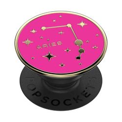 PopSockets: PopGrip - Soporte y Agarre para Teléfonos Móviles y Tablets con un PopTop Intercambiable - Enamel Zodiac Aries