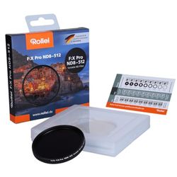 Rollei Variabelt ND-filter, F:X Pro variabelt runt filter – ND8 till ND 512 från Gorilla® glas med 3–9 bländningsnivåer mörkläggning, steglöst justerbart ND-filter, perfekt för landskapsfotografering