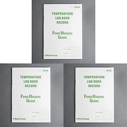 Hygiplas 6063 Temperature Log Book Hygiene Kitchen Fridge Freezer Thermometer (Pack of 3)