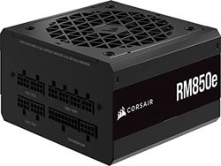 Corsair RM850e (2023) Alimentation ATX Entièrement Modulaire et Silencieuse - Compatible ATX 3.1 et PCIe 5.1 - Condensateurs à 105°C - Efficacité 80 PLUS Gold - Support de Veille Moderne - Noir